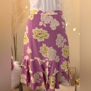 Banana Republic silk ruffle skirt